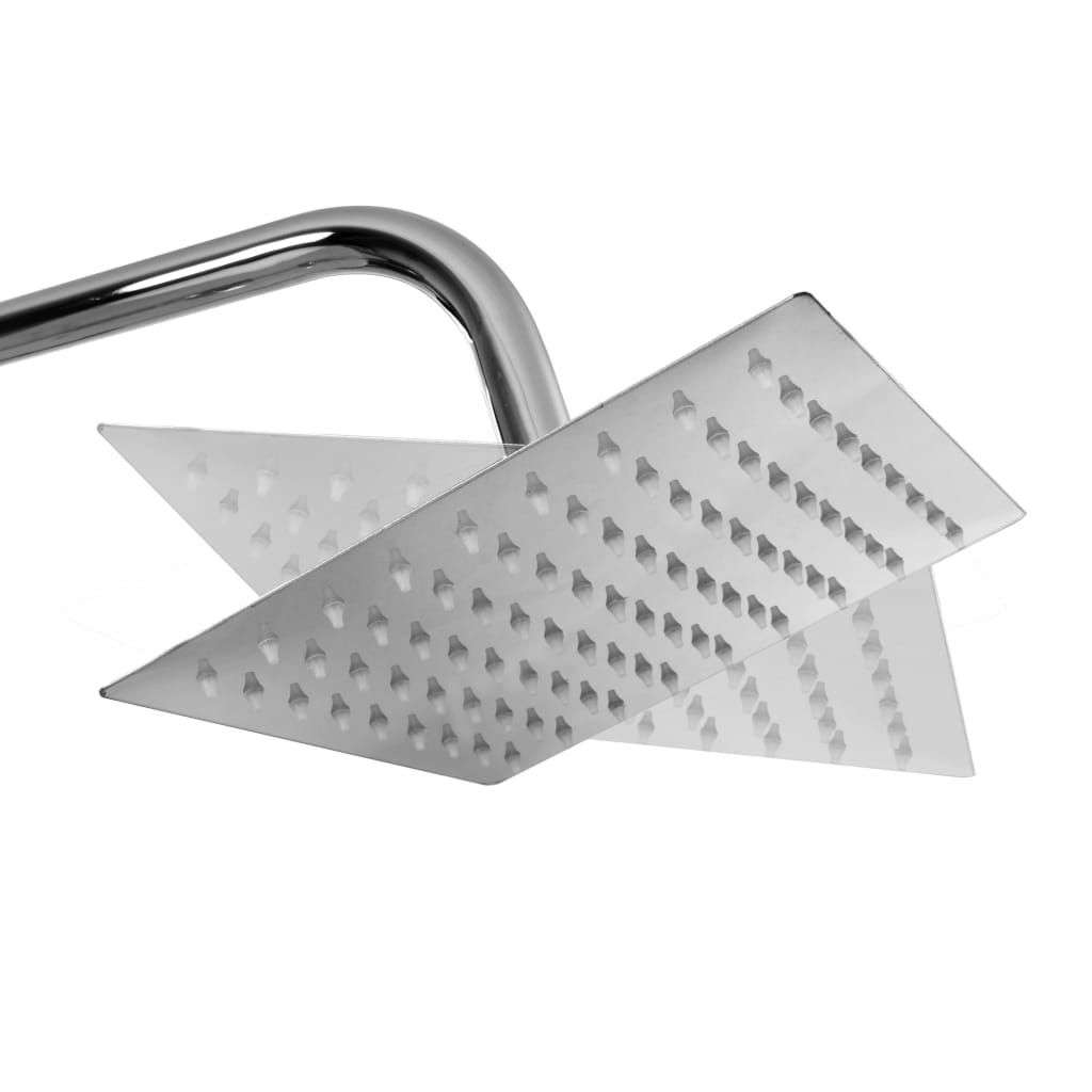 Doppelkopf-Duschset mit Handbrause Edelstahl - Pazzar.ch