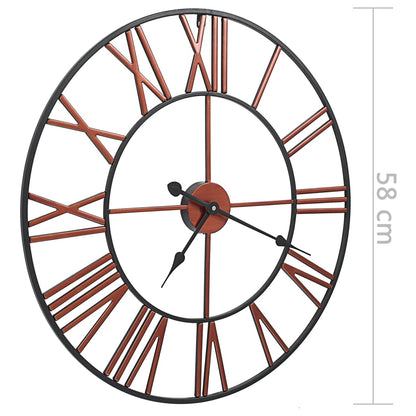 Wanduhr Metall 58 cm Rot - Pazzar.ch
