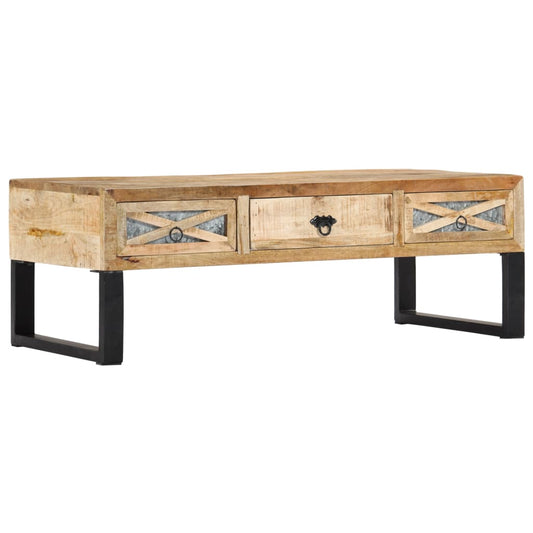 Couchtisch 110 x 50 x 38 cm Massivholz Mango - Pazzar.ch