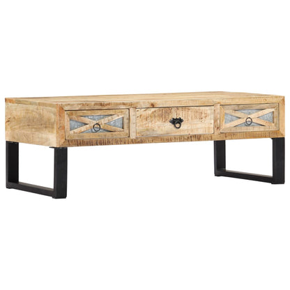 Couchtisch 110 x 50 x 38 cm Massivholz Mango - Pazzar.ch