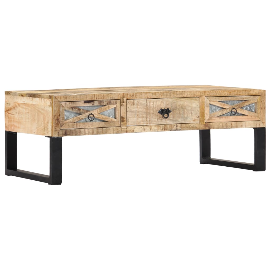 Couchtisch 110 x 50 x 38 cm Massivholz Mango - Pazzar.ch