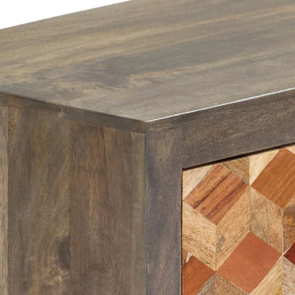 TV-Schrank Grau 120x30x40 cm Massivholz Mango - Pazzar.ch