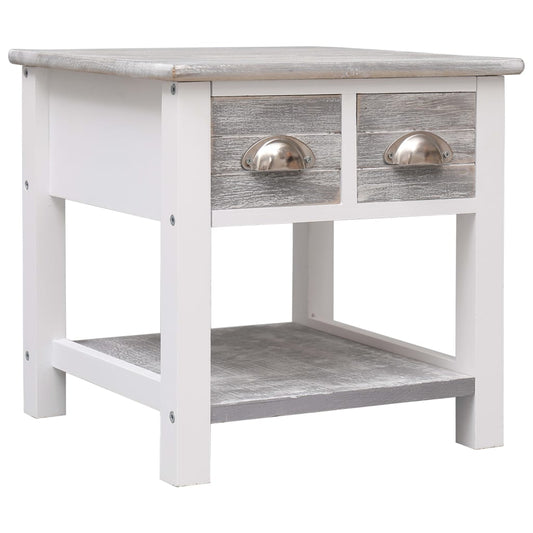 Beistelltisch Grau 40x40x40 cm Paulownia Holz - Pazzar.ch