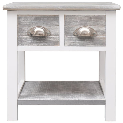 Beistelltisch Grau 40x40x40 cm Paulownia Holz - Pazzar.ch