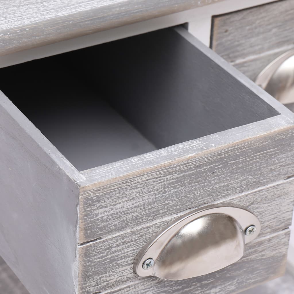 Beistelltisch Grau 40x40x40 cm Paulownia Holz - Pazzar.ch