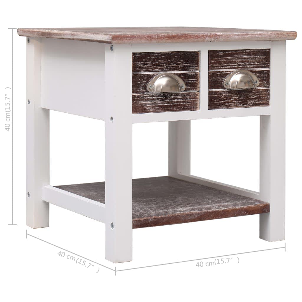 Beistelltisch Braun 40x40x40 cm Paulownia Holz - Pazzar.ch