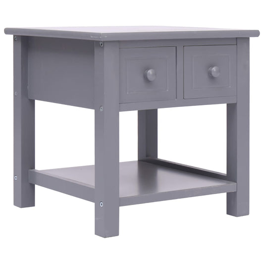 Beistelltisch Grau 40×40×40 cm Paulownia Holz - Pazzar.ch