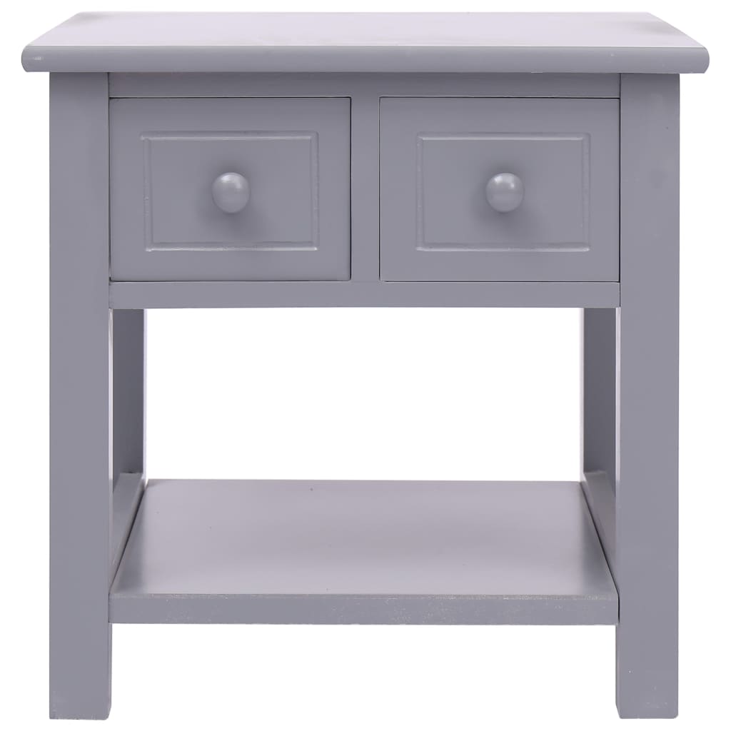 Beistelltisch Grau 40×40×40 cm Paulownia Holz - Pazzar.ch