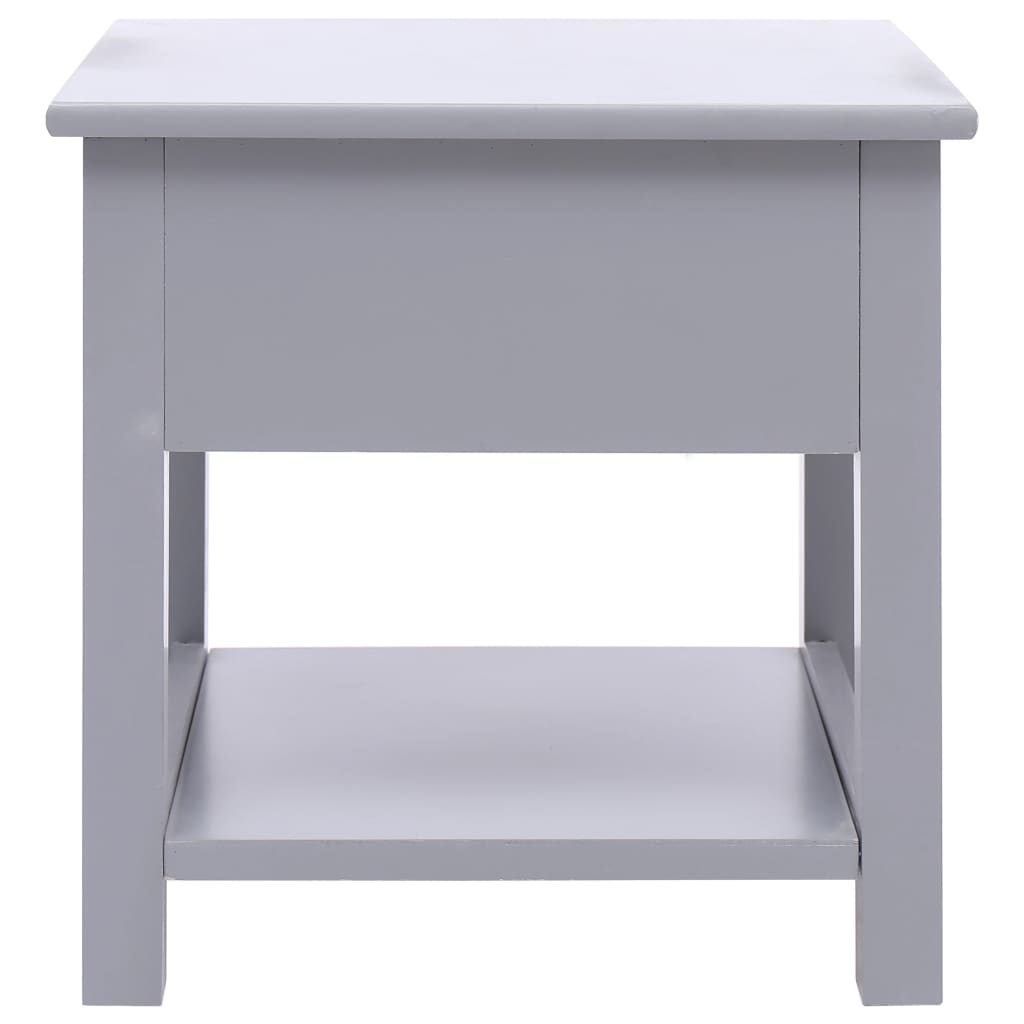 Beistelltisch Grau 40×40×40 cm Paulownia Holz