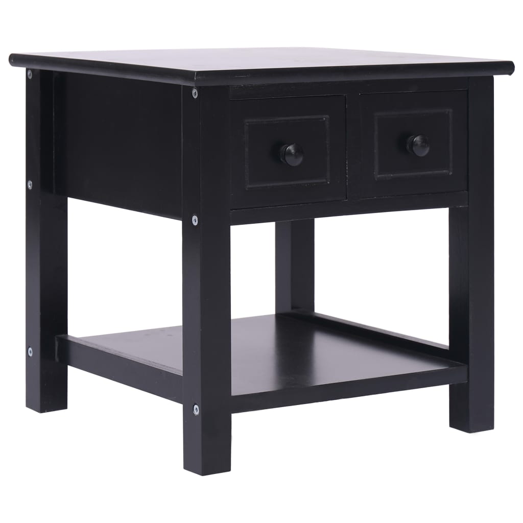 Beistelltisch Schwarz 40x40x40 cm Paulownia Holz - Pazzar.ch