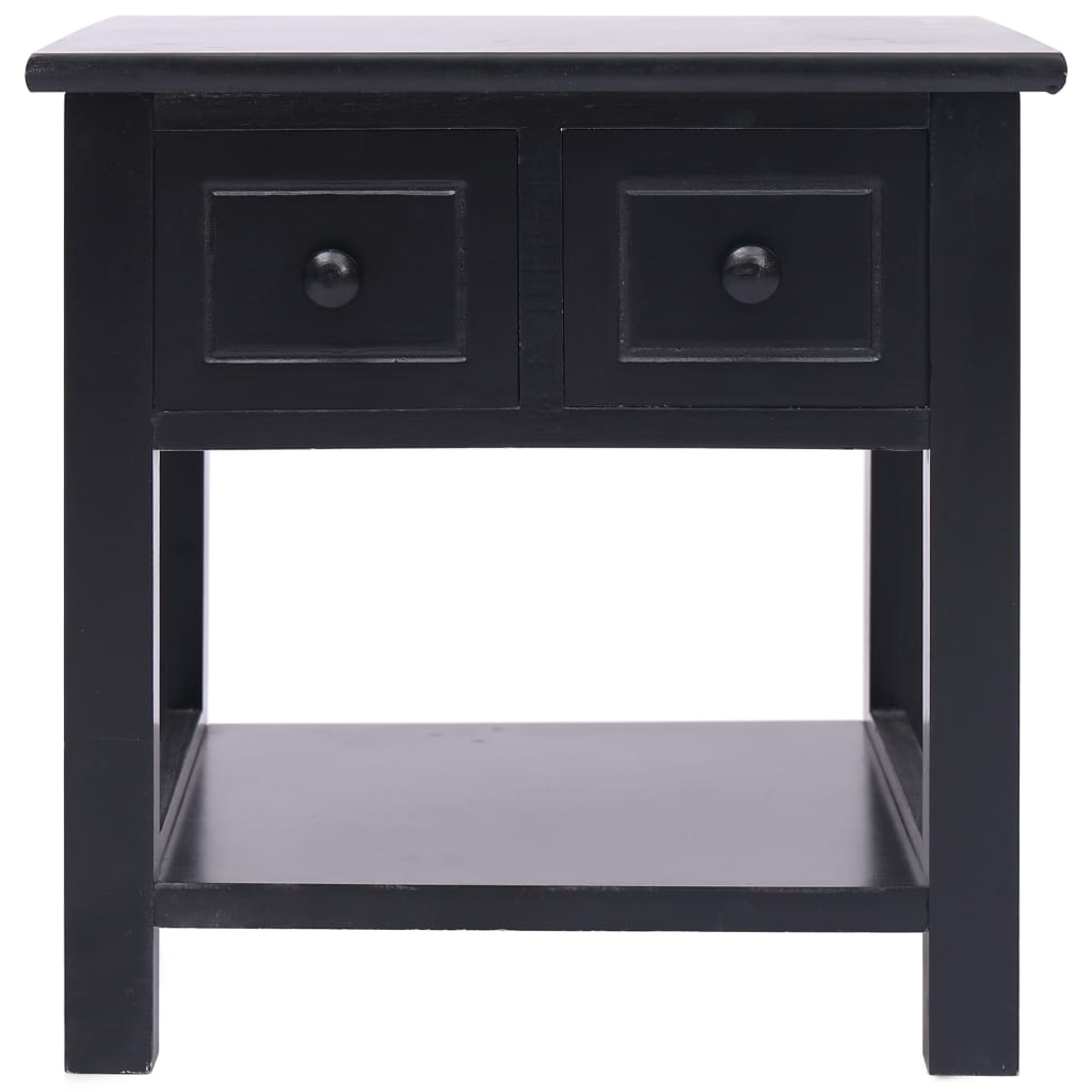 Beistelltisch Schwarz 40x40x40 cm Paulownia Holz - Pazzar.ch
