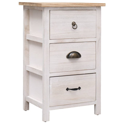 Beistellschrank 35x25x57 cm Massivholz Paulownia - Pazzar.ch
