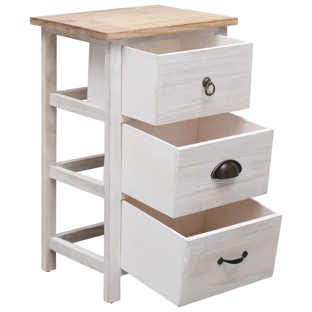 Beistellschrank 35x25x57 cm Massivholz Paulownia - Pazzar.ch