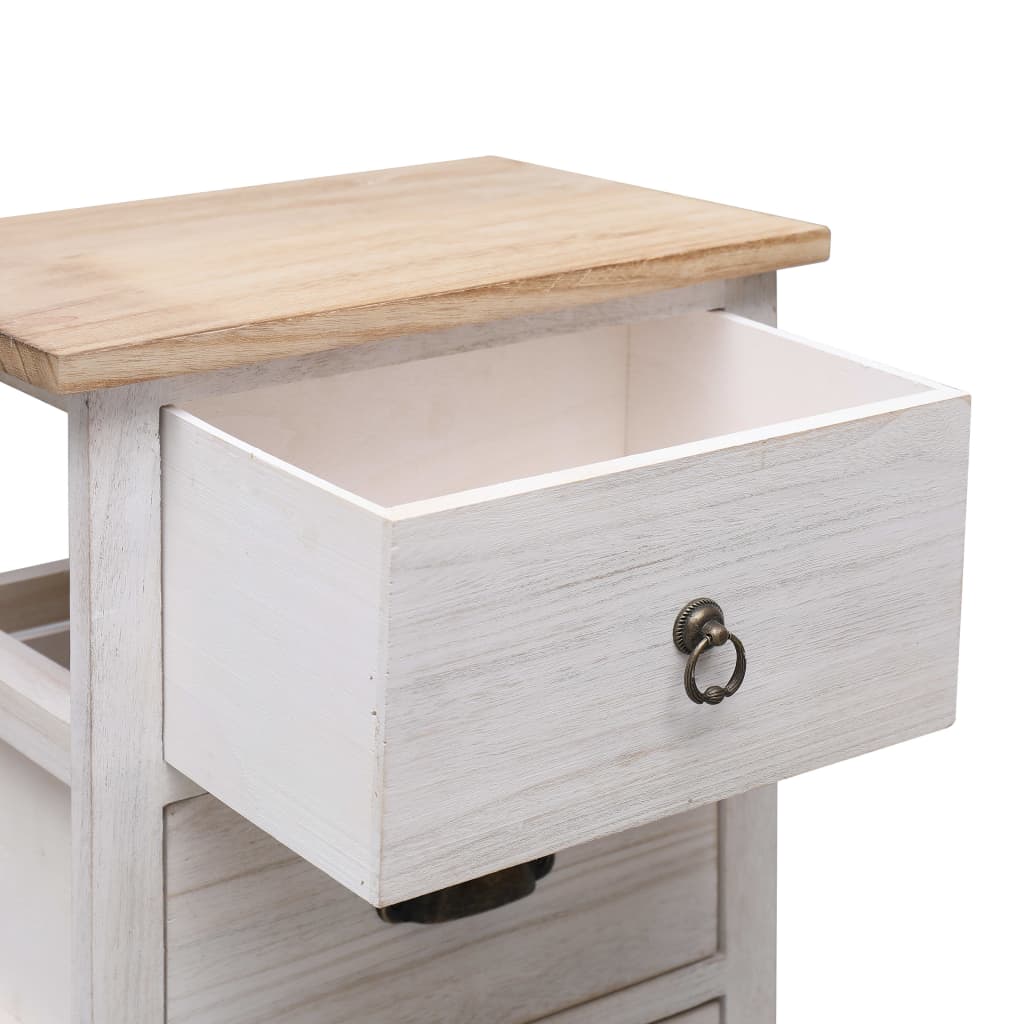 Beistellschrank 35x25x57 cm Massivholz Paulownia - Pazzar.ch