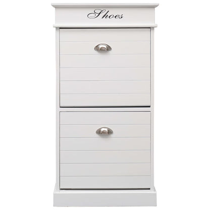 Schuhschrank Weiß 50 x 28 x 98 cm Paulownia Holz - Pazzar.ch