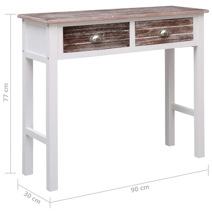 Konsolentisch Braun 90×30×77 cm Holz - Pazzar.ch