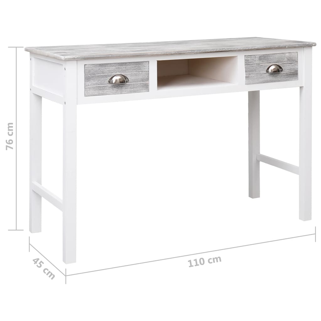 Schreibtisch Grau 110×45×76 cm Holz - Pazzar.ch