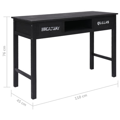 Konsolentisch Schwarz 110 x 45 x 76 cm Holz - Pazzar.ch
