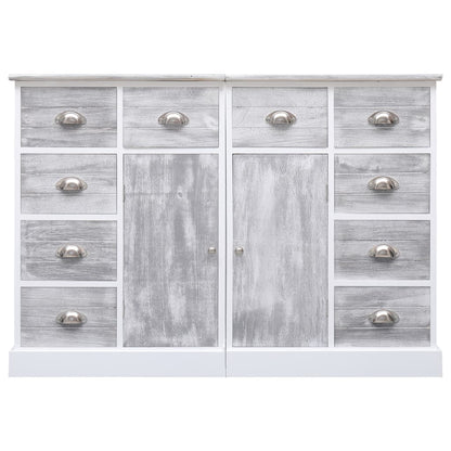 Sideboard mit 10 Schubladen Grau 113x30x79 cm Holz - Pazzar.ch