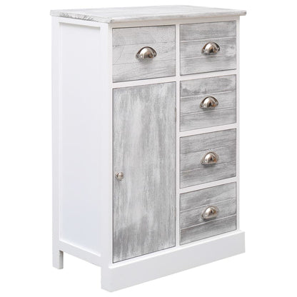 Sideboard mit 10 Schubladen Grau 113x30x79 cm Holz - Pazzar.ch