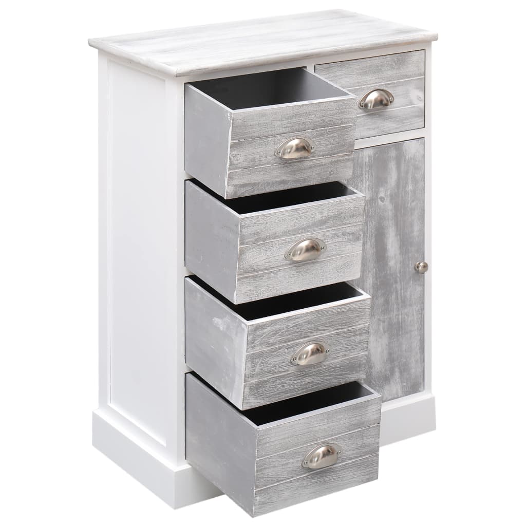 Sideboard mit 10 Schubladen Grau 113x30x79 cm Holz - Pazzar.ch