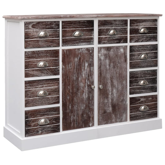 Sideboard mit 10 Schubladen Braun 113x30x79 cm Holz - Pazzar.ch