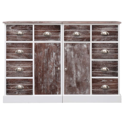 Sideboard mit 10 Schubladen Braun 113x30x79 cm Holz - Pazzar.ch