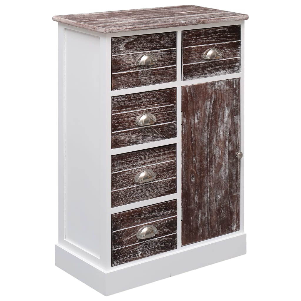 Sideboard mit 10 Schubladen Braun 113x30x79 cm Holz - Pazzar.ch