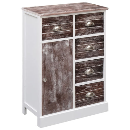 Sideboard mit 10 Schubladen Braun 113x30x79 cm Holz - Pazzar.ch