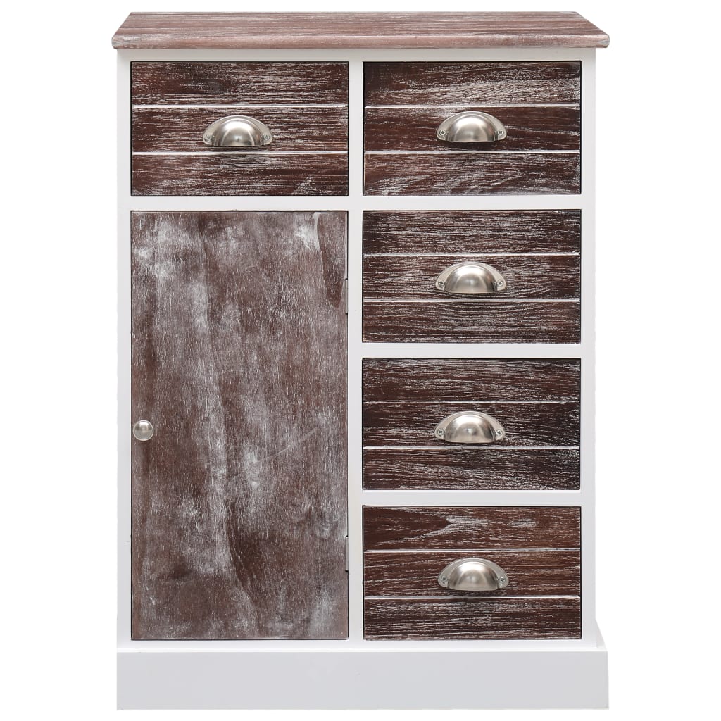 Sideboard mit 10 Schubladen Braun 113x30x79 cm Holz - Pazzar.ch