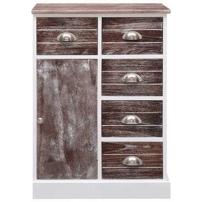Sideboard mit 10 Schubladen Braun 113x30x79 cm Holz - Pazzar.ch