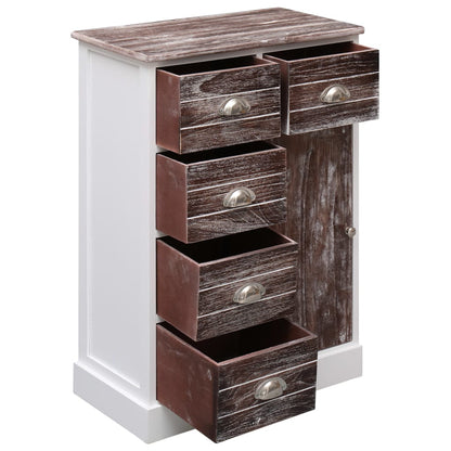 Sideboard mit 10 Schubladen Braun 113x30x79 cm Holz - Pazzar.ch