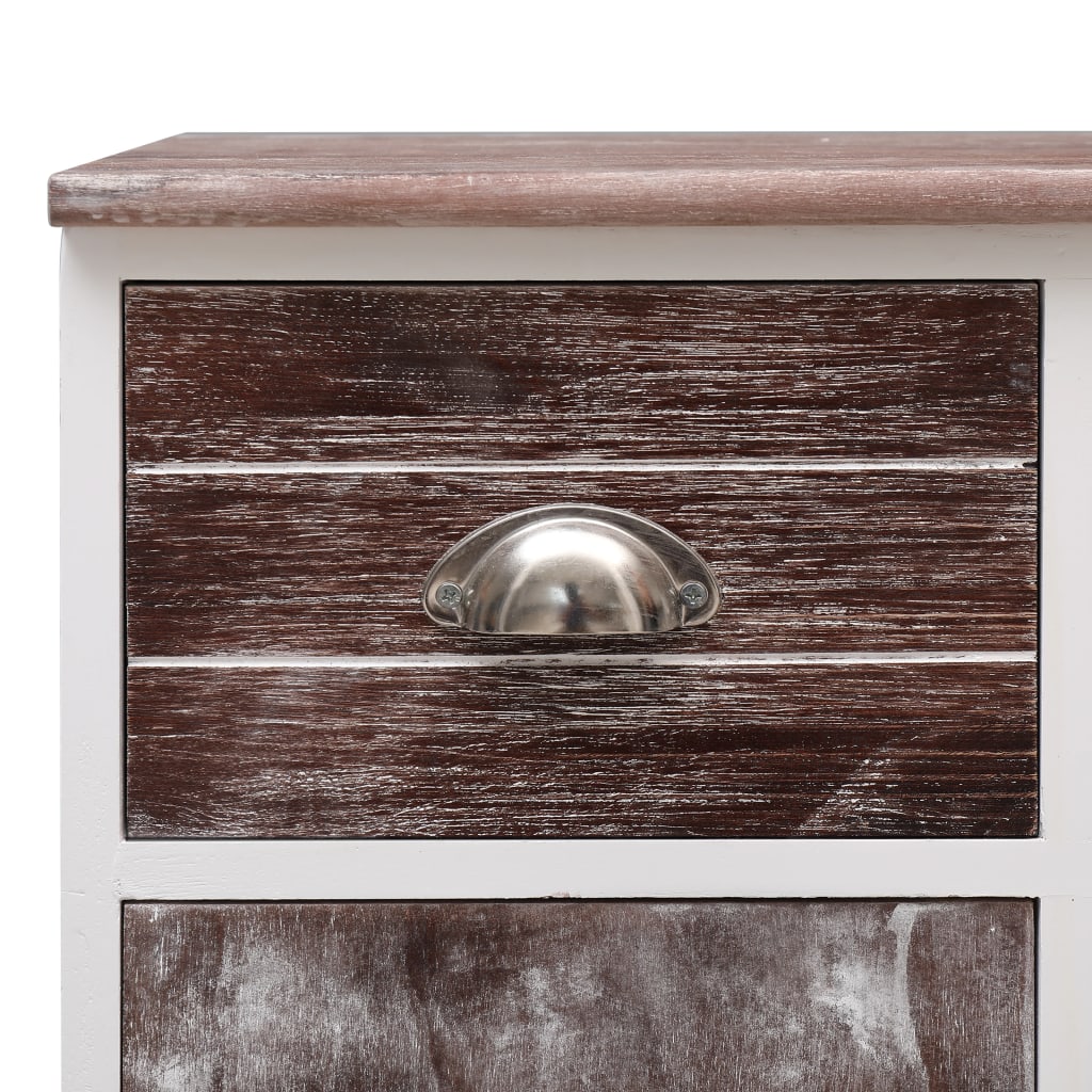 Sideboard mit 10 Schubladen Braun 113x30x79 cm Holz - Pazzar.ch