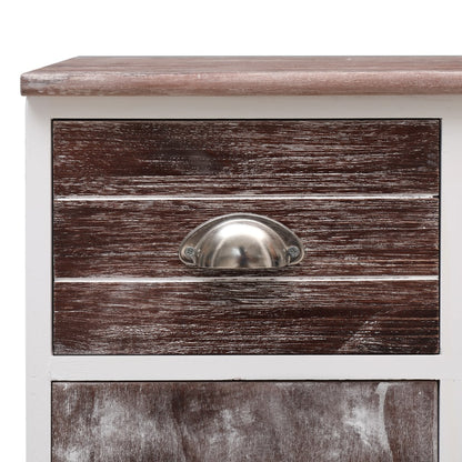 Sideboard mit 10 Schubladen Braun 113x30x79 cm Holz - Pazzar.ch