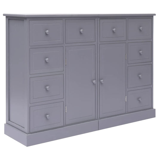 Sideboard mit 10 Schubladen Grau 113x30x79 cm Holz - Pazzar.ch