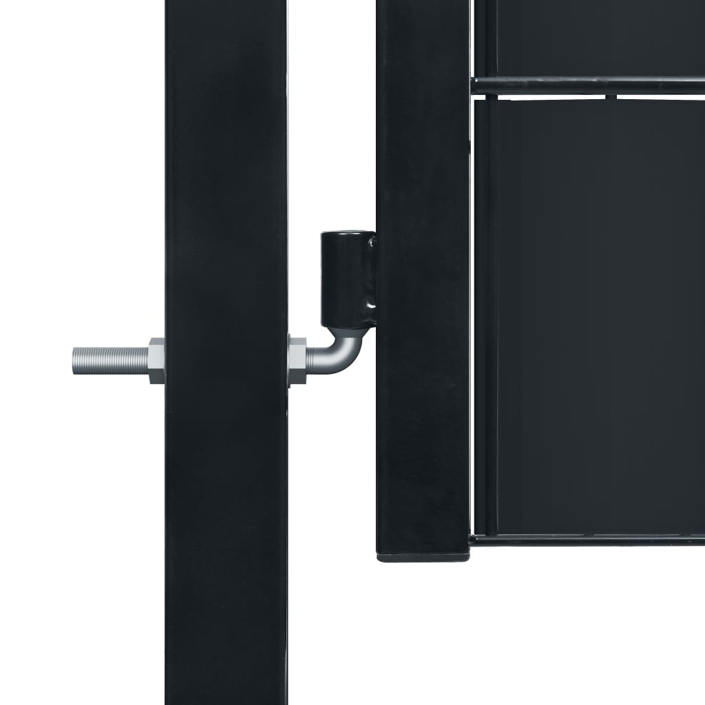 Zauntor PVC und Stahl 100x101 cm Anthrazit - Pazzar.ch