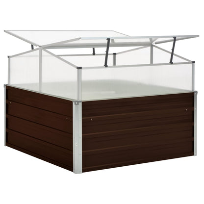 Gewächshaus Braun 100 x 100 x 85 cm Verzinkter Stahl - Pazzar.ch