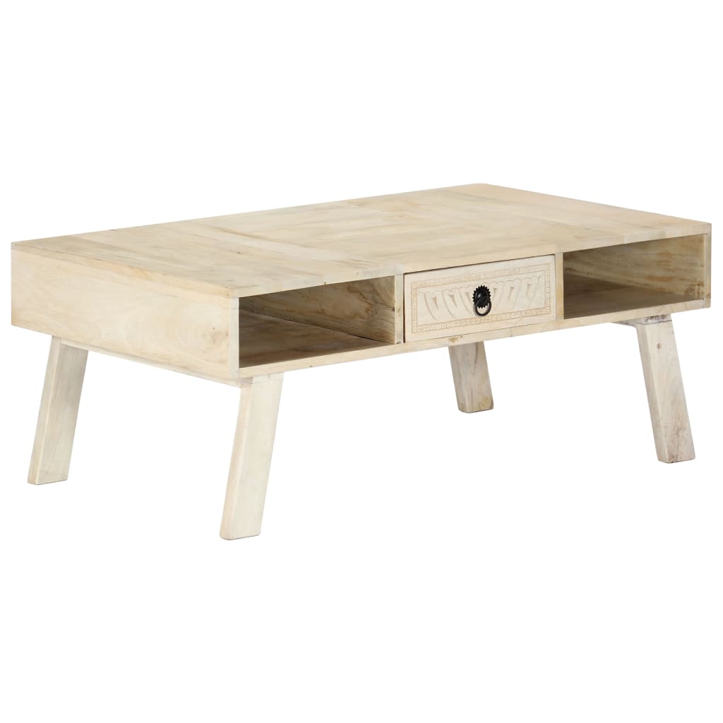 Couchtisch 100×60×40 cm Mango Massivholz - Pazzar.ch