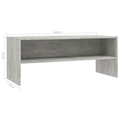 TV-Schrank Betongrau 100x40x40 cm Holzwerkstoff - Pazzar.ch
