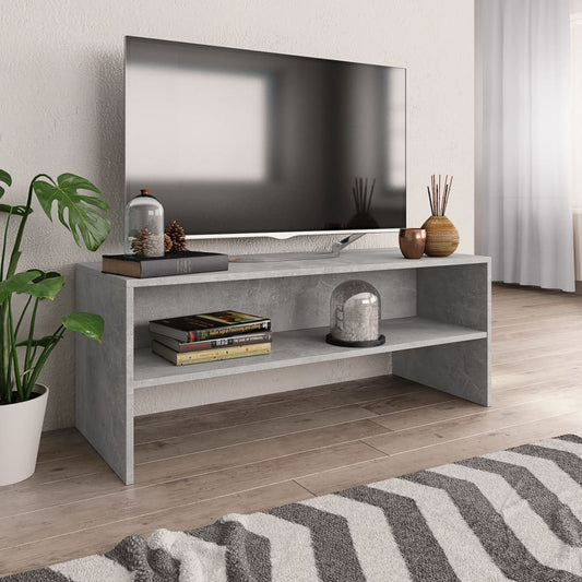 TV-Schrank Betongrau 100x40x40 cm Holzwerkstoff - Pazzar.ch