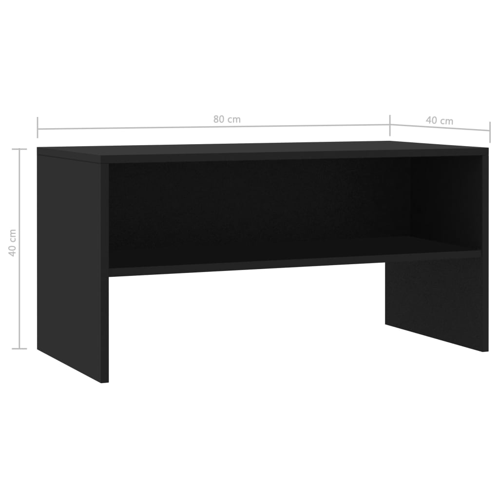 TV-Schrank Schwarz 80x40x40 cm Holzwerkstoff - Pazzar.ch