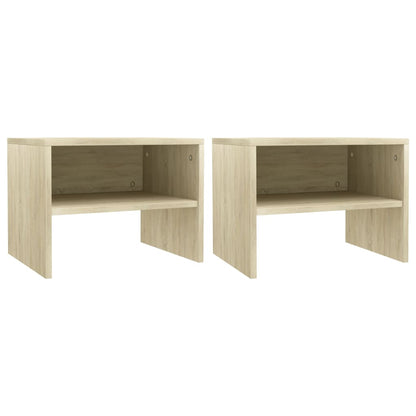 Nachttische 2 Stk. Sonoma-Eiche 40x30x30 cm Holzwerkstoff - Pazzar.ch