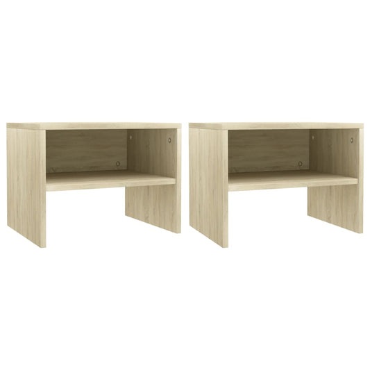 Nachttische 2 Stk. Sonoma-Eiche 40x30x30 cm Holzwerkstoff - Pazzar.ch