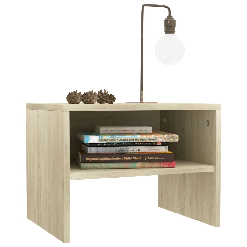 Nachttische 2 Stk. Sonoma-Eiche 40x30x30 cm Holzwerkstoff - Pazzar.ch