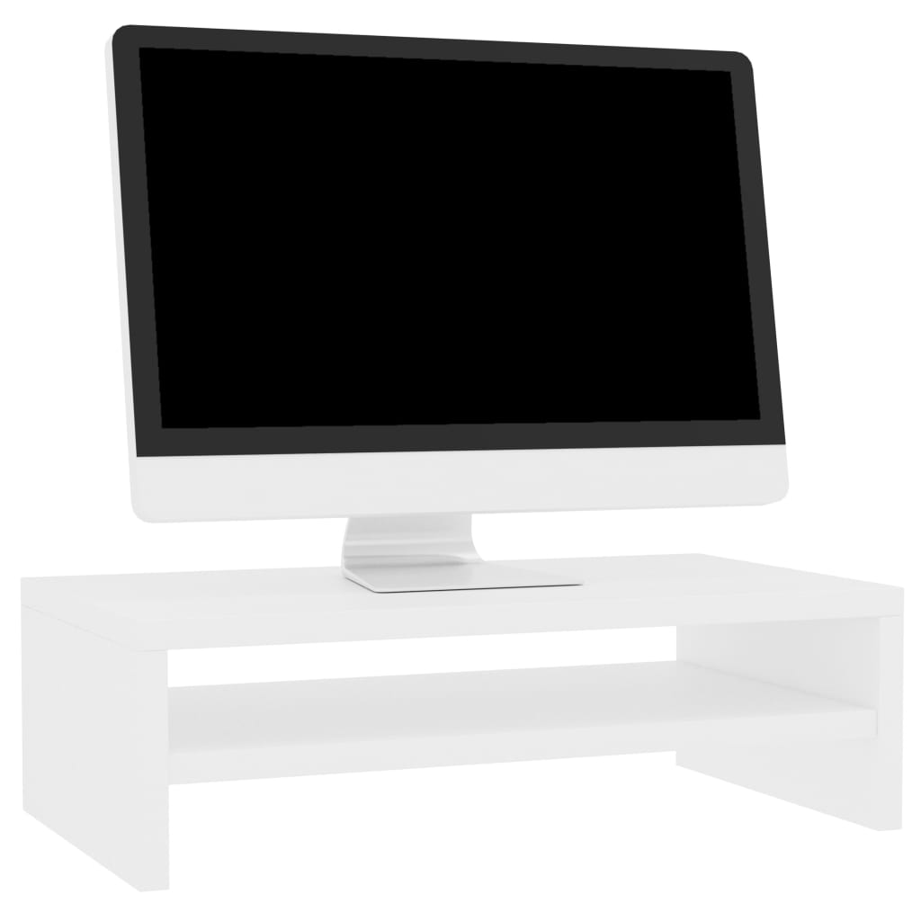 Monitorständer Weiß 42x24x13 cm Holzwerkstoff - Pazzar.ch