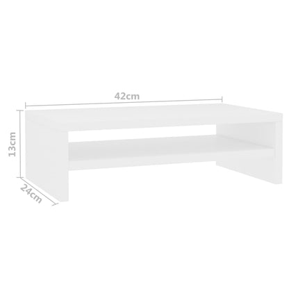 Monitorständer Weiß 42x24x13 cm Holzwerkstoff - Pazzar.ch