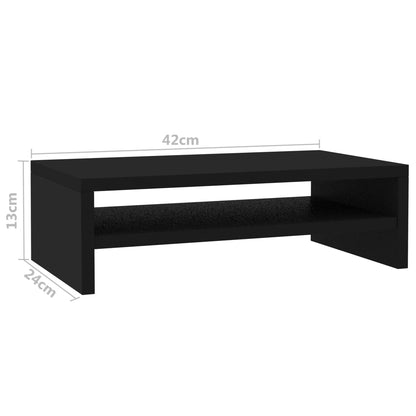 Monitorständer Schwarz 42x24x13 cm Holzwerkstoff - Pazzar.ch