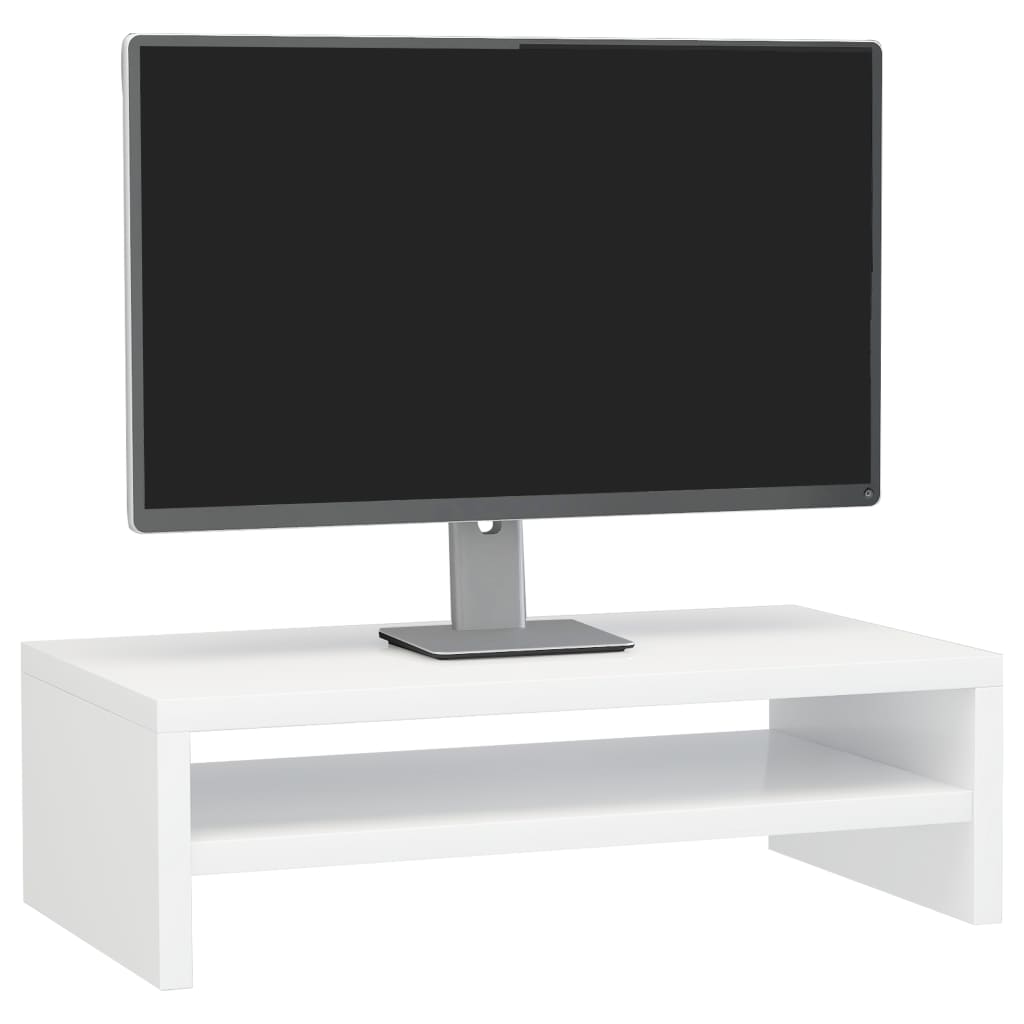 Monitorständer Hochglanz-Weiß 42x24x13 cm Holzwerkstoff - Pazzar.ch