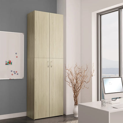 Büroschrank Sonoma-Eiche 60x32x190 cm Holzwerkstoff - Pazzar.ch