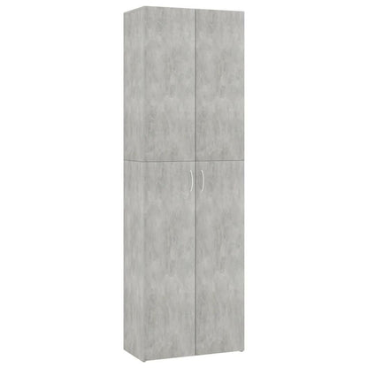 Büroschrank Betongrau 60x32x190 cm Holzwerkstoff - Pazzar.ch